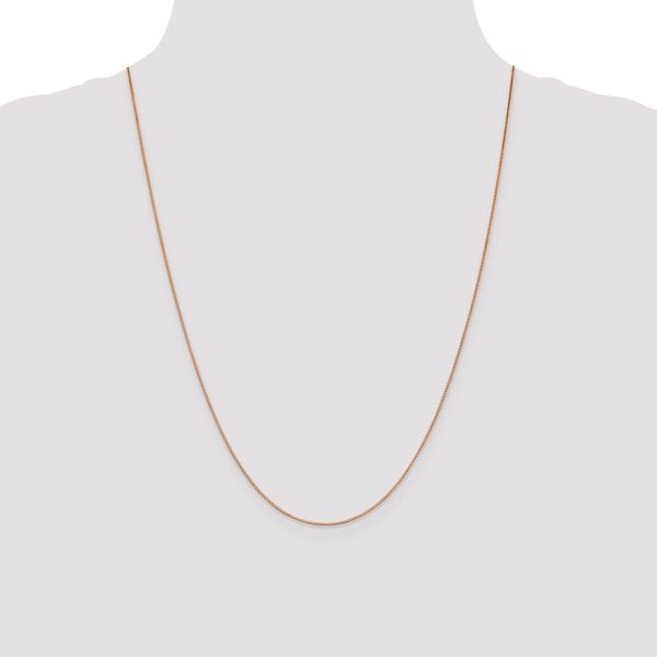 Leslie's 14K Rose Gold .7mm Box with Lobster Clasp Chain - Image 4