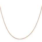Leslie's 14K Rose Gold .5mm Baby Box with Lobster Clasp Chain - Image 2
