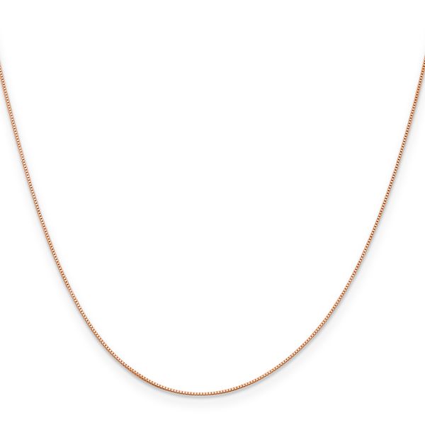 Leslie's 14K Rose Gold .5mm Baby Box with Lobster Clasp Chain - Image 2