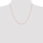 Leslie's 14K Rose Gold .5mm Baby Box with Lobster Clasp Chain - Image 4