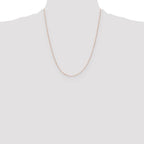 Leslie's 14K Rose Gold .5mm Baby Box with Lobster Clasp Chain - Image 4
