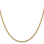 Leslie's 14K 2.4mm Semi-Solid D/C Round Box Chain - Image 2