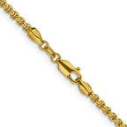 Leslie's 14K 2.4mm Semi-Solid D/C Round Box Chain - Image 3
