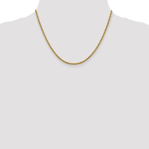 Leslie's 14K 2.4mm Semi-Solid D/C Round Box Chain - Image 4