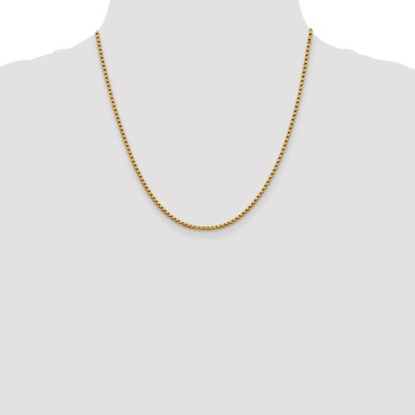Leslie's 14K 2.4mm Semi-Solid D/C Round Box Chain - Image 4