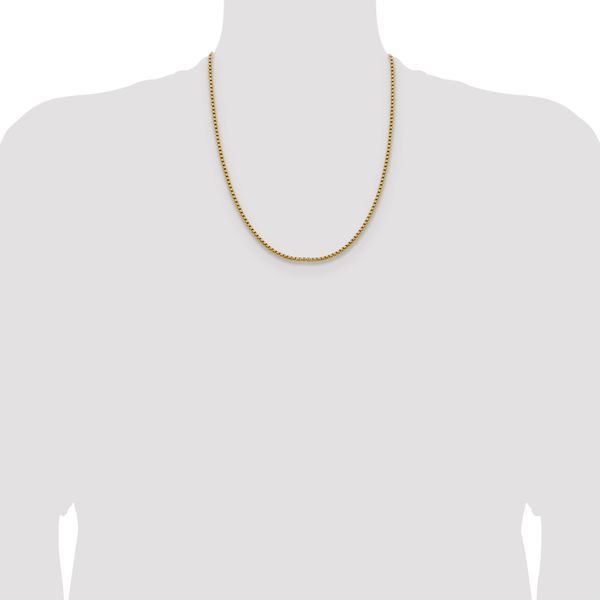 Leslie's 14K 2.4mm Semi-Solid D/C Round Box Chain - Image 4