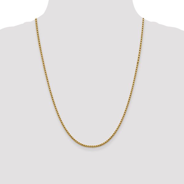 Leslie's 14K 2.4mm Semi-Solid D/C Round Box Chain - Image 4