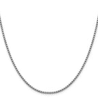 Leslie's 14K White Gold 2.4mm Semi-Solid D/C Round Box Chain - Image 2