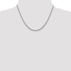 Leslie's 14K White Gold 2.4mm Semi-Solid D/C Round Box Chain - Image 4