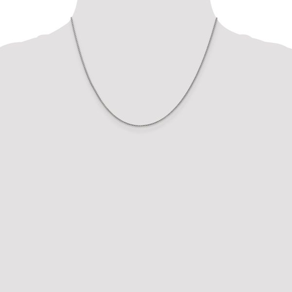 Leslie's 14K White Gold 1mm D/C Open Franco Chain - Image 4