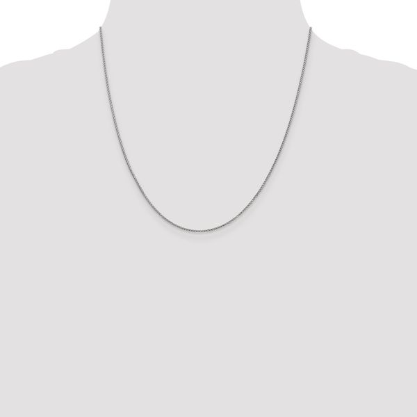 Leslie's 14K White Gold 1mm D/C Open Franco Chain - Image 4