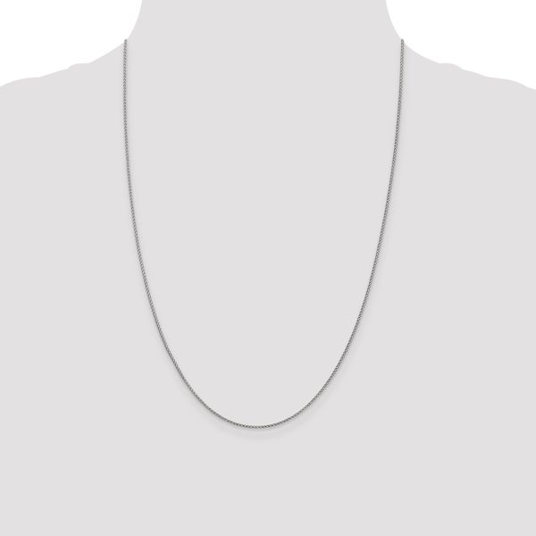 Leslie's 14K White Gold 1mm D/C Open Franco Chain - Image 4