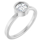 Bezel-Set Solitaire Ring