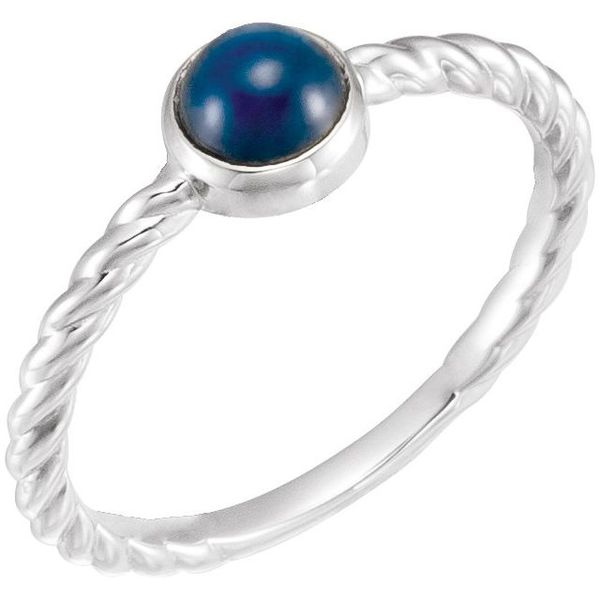 Bezel-Set Rope Ring