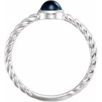 Bezel-Set Rope Ring - Image 2