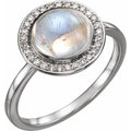 Halo-Style Cabochon Ring