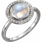Halo-Style Cabochon Ring