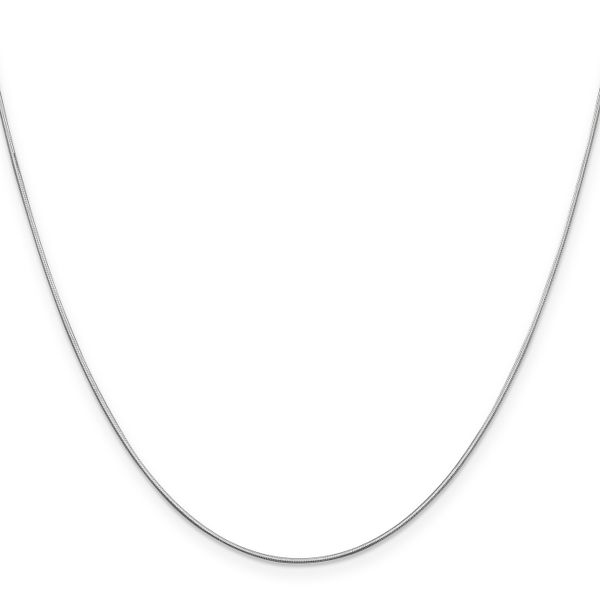 Leslie's 14K White Gold .8mm D/C Octagonal Snake Chain - Image 2