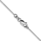 Leslie's 14K White Gold .8mm D/C Octagonal Snake Chain - Image 3