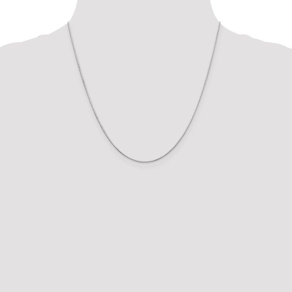 Leslie's 14K White Gold .8mm D/C Octagonal Snake Chain - Image 4