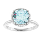 Beaded Solitaire Ring - Image 3