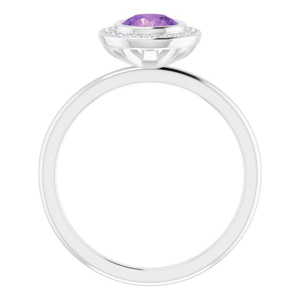 Bezel-Set Halo-Style Ring - Image 2