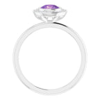 Bezel-Set Halo-Style Ring - Image 2