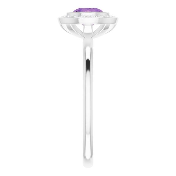 Bezel-Set Halo-Style Ring - Image 4