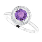 Bezel-Set Halo-Style Ring - Image 5