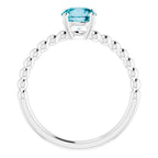 Beaded Solitaire Ring - Image 2