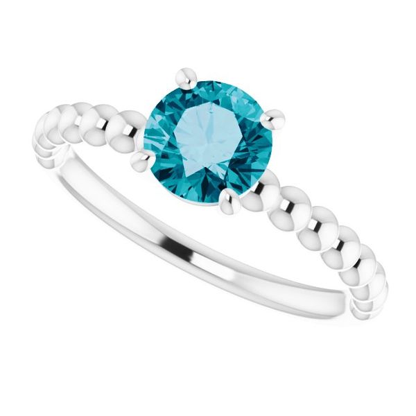 Beaded Solitaire Ring - Image 5