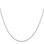 Leslie's 14K White Gold .9mm D/C Twisted Box Chain - Image 2