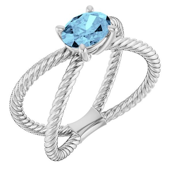 Solitaire Criss-Cross Rope Ring