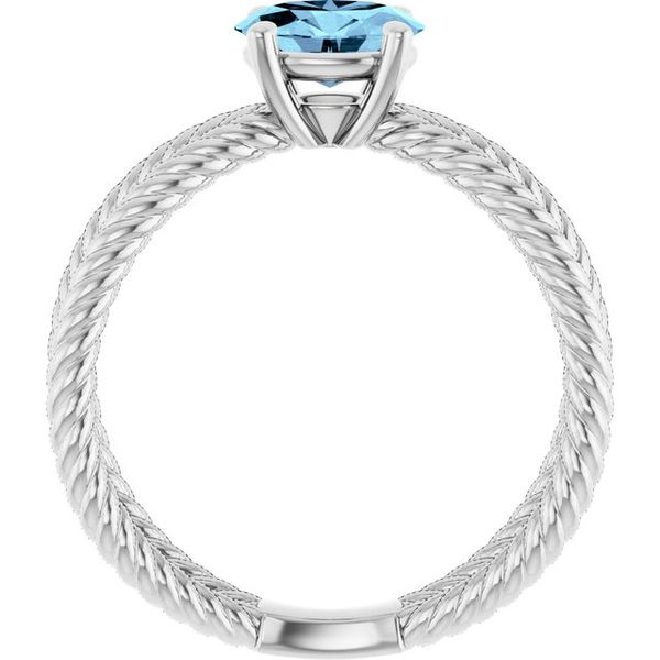 Solitaire Criss-Cross Rope Ring - Image 2