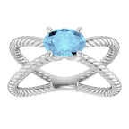 Solitaire Criss-Cross Rope Ring - Image 3