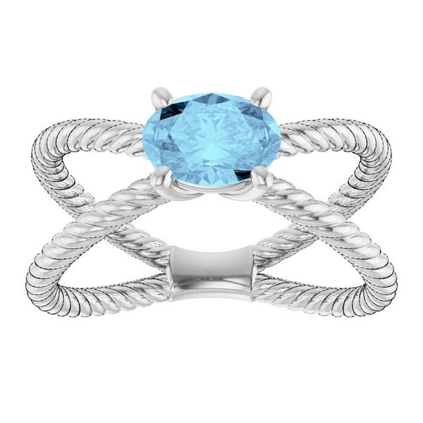 Solitaire Criss-Cross Rope Ring - Image 3