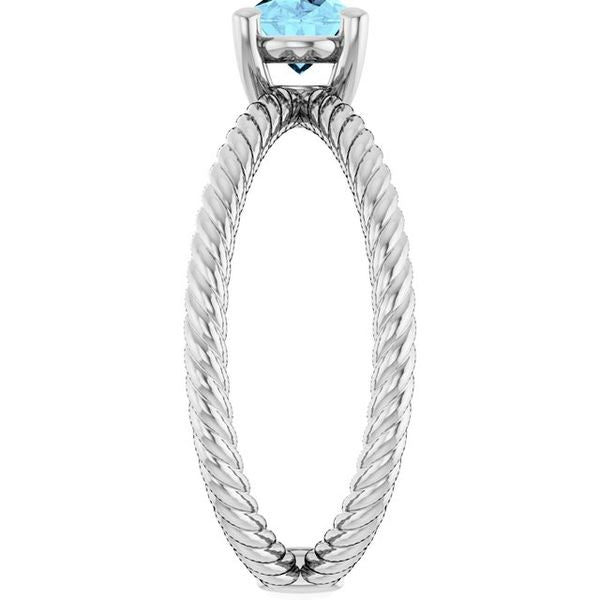 Solitaire Criss-Cross Rope Ring - Image 4