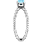 Solitaire Criss-Cross Rope Ring - Image 4