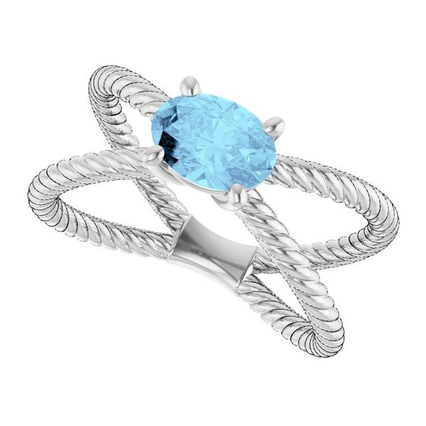 Solitaire Criss-Cross Rope Ring - Image 5
