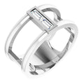 Baguette Negative Space Ring