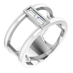 Baguette Negative Space Ring
