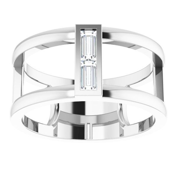 Baguette Negative Space Ring - Image 3