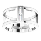 Baguette Negative Space Ring - Image 3