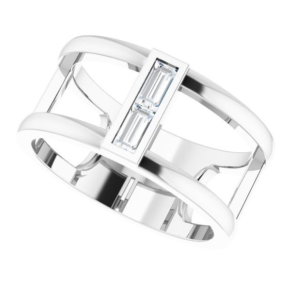 Baguette Negative Space Ring - Image 5