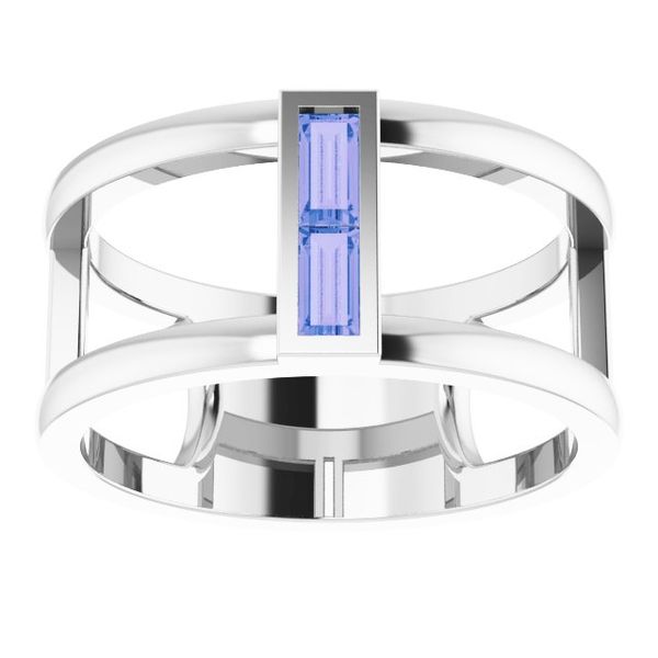 Baguette Negative Space Ring - Image 3