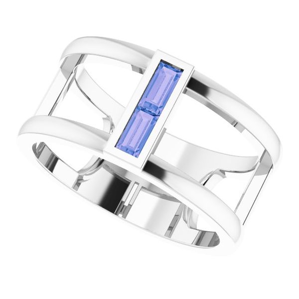 Baguette Negative Space Ring - Image 5