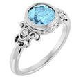 Bezel-Set Accented Sculptural Ring