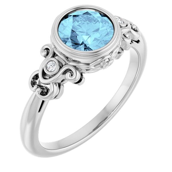 Bezel-Set Accented Sculptural Ring