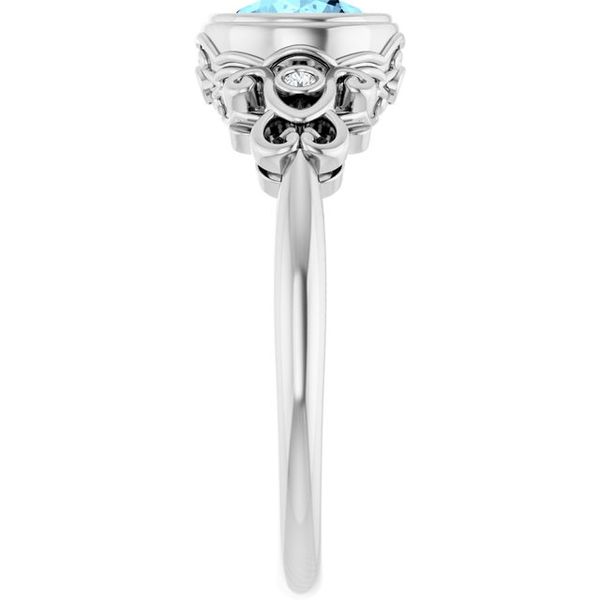 Bezel-Set Accented Sculptural Ring - Image 4