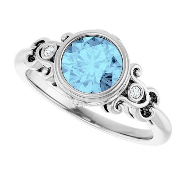 Bezel-Set Accented Sculptural Ring - Image 5